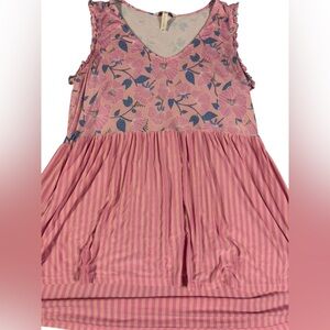 Matilda Jane Dream Chasers Pink and Blue Tank Top Size Medium